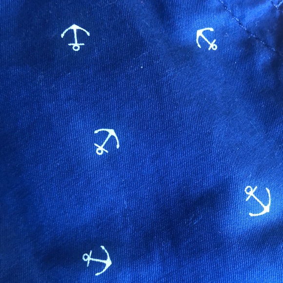 Talbots navy blue with white anchor print chinos 12 - Picture 4 of 7